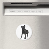 Cute Puppy Black Dog Lovers Brussels Griffon Magnet (In Situ (Geschirrspüler))
