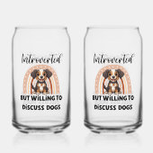 Cute Puppy Boho Rainbow "Introverted" Graphic Dosenglas (Rückseite)
