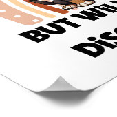 Cute Puppy Boho Rainbow "Introverted" Graphic Poster (Ecke)