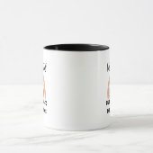 Cute Puppy Boho Rainbow "Introverted" Graphic Tasse (Zentrum)