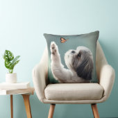 Cute Puppy & Butterfly Decorative Throw Pillow Kissen (Stuhl )