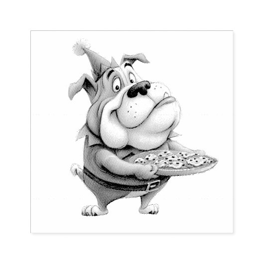 Cute Puppy Christmas Cookies Gummistempel (Prägung)