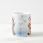 Cute Puppy Christmas Golden Retriever Holiday Kaffeetasse (Mittel)