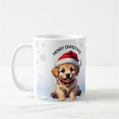Cute Puppy Christmas Golden Retriever Holiday Kaffeetasse (Links)