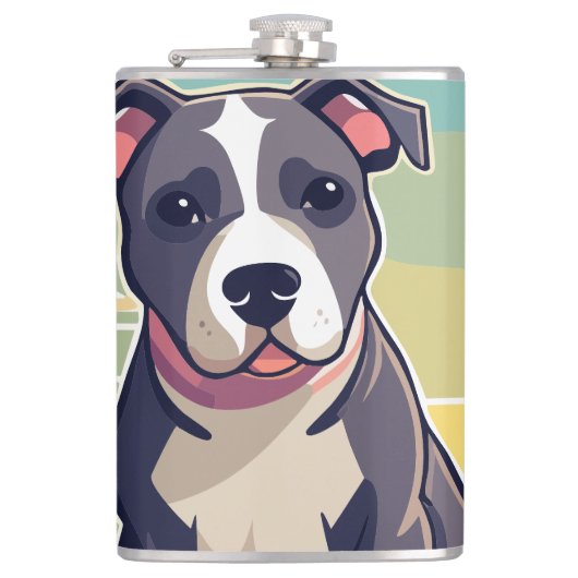 Cute Puppy designed thermal flask  Flachmann (Vorderseite)