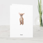 Cute Puppy Dog Chihuahua Happy Birthday Karte (Rückseite)