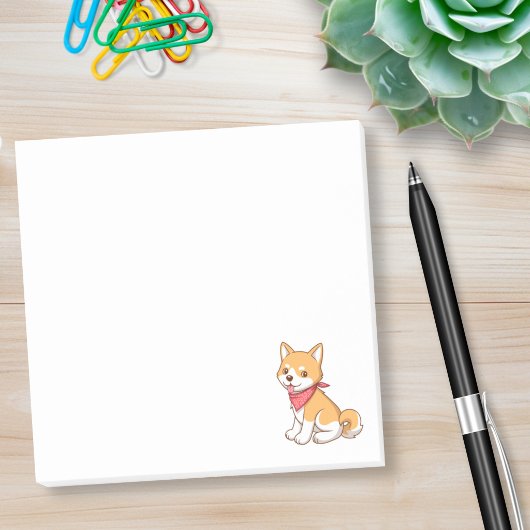 Cute Puppy Dog Shiba Inu Post-it Klebezettel