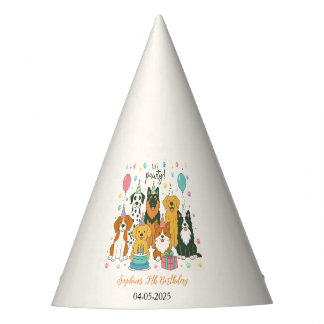 Cute Puppy Dogs Boy 5th Birthday Party Partyhütchen