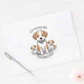 Cute Puppy Family Sticker (Umschlag)