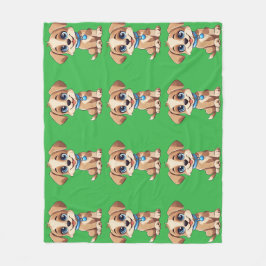 Cute Puppy Fleece Blanket