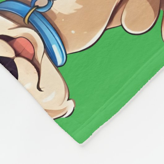 Cute Puppy Fleece Blanket (Ecke)