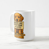 Cute Puppy, Funny Dog Lover Quote Kaffeetasse (Vorderseite Links)