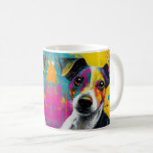 Cute Puppy Funny Dog Mixed Media Animal Pet Kaffeetasse (VorderseiteRechts)