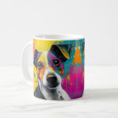 Cute Puppy Funny Dog Mixed Media Animal Pet Kaffeetasse (Vorderseite Links)