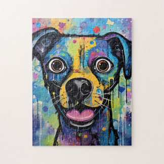 Cute Puppy Funny Dog Mixed Media Animal Pet Puzzle