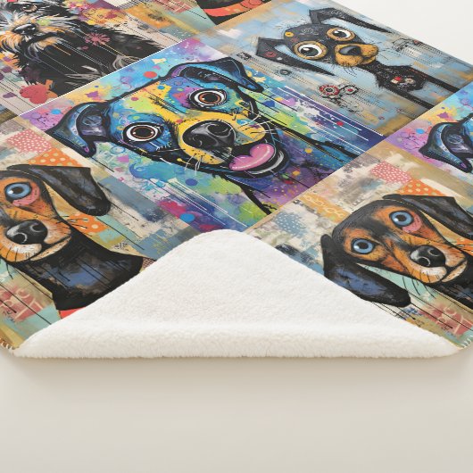 Cute Puppy Funny Dog Mixed Media Animal Pet Sherpadecke (3/4)