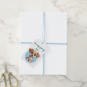 Cute Puppy Gift Tag with Custom Text Geschenkanhänger (Mit Garn)
