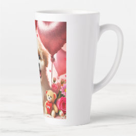 Cute puppy Happy Valentine's day  Milchtasse