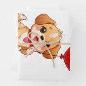 Cute Puppy Heart Balloon Valentines Design Geschenkpapier Set (Beispiel)