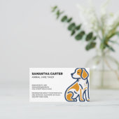 Cute Puppy Illustration | Animal Care Visitenkarte (Stehend Vorderseite)