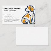 Cute Puppy Illustration | Animal Care Visitenkarte (Vorne/Hinten)