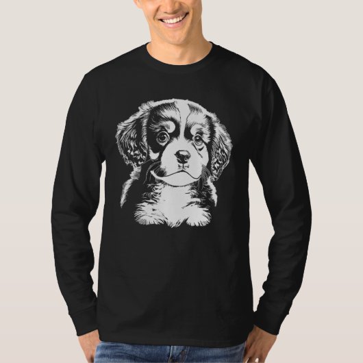 Cute Puppy Illustration T-Shirt (Vorderseite)