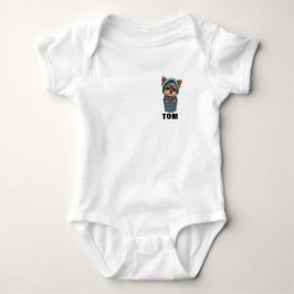 Cute Puppy in a Pocket Baby Bodysuit  Baby Strampler