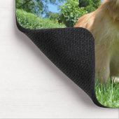 Cute Puppy in Garden Mousepad (Ecke)