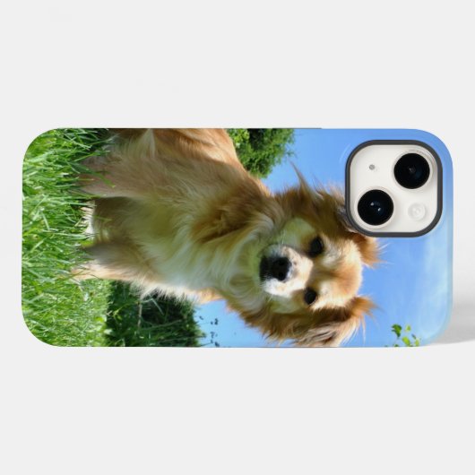 Cute Puppy in Garden Photo Case-Mate iPhone Hülle (Rückseite (Horizontal))