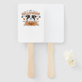 Cute Puppy in Pumpkin � Halloween Dog Illustration Fächer (Vorne und Hinten)