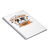 Cute Puppy in Pumpkin � Halloween Dog Illustration Notizblock (Rechte Seite)