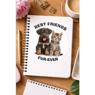 Cute Puppy & Kitten Sticker