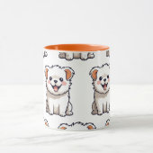 Cute Puppy Mug – Seamless Dog Pattern Tasse (Zentrum)