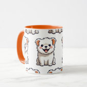 Cute Puppy Mug – Seamless Dog Pattern Tasse (Vorderseite Links)