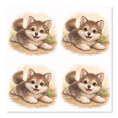Cute Puppy Pattern Wallpaper Nursery Kids Tapete (Vorderseite)