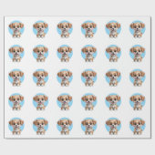 Cute Puppy Pattern Wrapping Paper for Gifts Geschenkpapier (Flach)