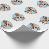 Cute Puppy Pattern Wrapping Paper for Gifts Geschenkpapier (Ecke)