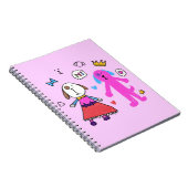 Cute Puppy Pink Spiral Photo Notebook Notizblock (Rechte Seite)