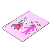 Cute Puppy Pink Spiral Photo Notebook Notizblock (Linke Seite)