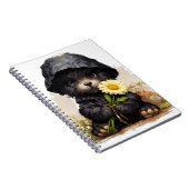 Cute Puppy Raincoat Kawaii Notebook Notizblock (Rechte Seite)