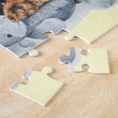 cute puppy rottweiler cuddling teddy bear puzzle (Seite)