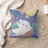 Cute Puppy with Balloons & Stars Kissen (Decke)