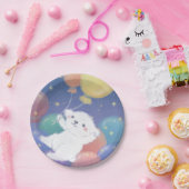 Cute Puppy with Balloons & Stars Pappteller (Party)