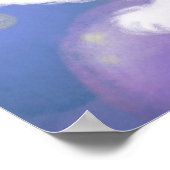 Cute Puppy with Balloons & Stars Poster (Ecke)