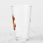 Cute Puppy with Bee Cartoon Drinking Glass Glas (Links)