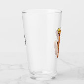 Cute Puppy with Bee Cartoon Drinking Glass Glas (Rechts)