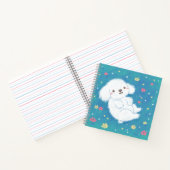 Cute Puppy with Flowers Notizblock (Innenseite)