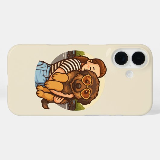 Cute Puppy with Heart Sunglasses Case-Mate iPhone Hülle (Rückseite (Horizontal))