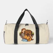 Cute Puppy with Heart Sunglasses  Duffle Bag (Rückseite)
