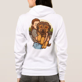 Cute Puppy with Heart Sunglasses Hoodie